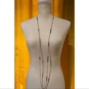 Kenneth Cole Brushed Metal Bar Necklace